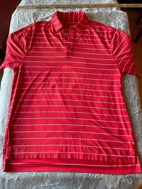 Bobby Jones Red Polo with White Stripes size XL